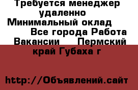 Требуется менеджер удаленно › Минимальный оклад ­ 15 000 - Все города Работа » Вакансии   . Пермский край,Губаха г.